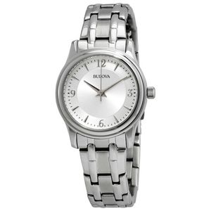 Bulova Quartz Silver Dial Stainless Steel Watch